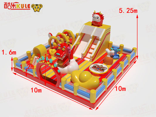 PVC Tarpaulin Dragon Park Inflatable Jumping Castle For Children (القصر القفز المضخم للأطفال)