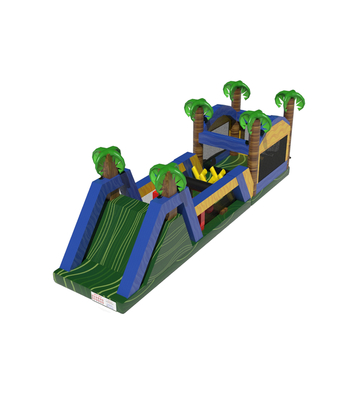الملعب المضغوط الاستوائي: مسار عقبات ممتع شجرة النخيل الغابات - موضوع
