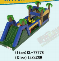 الملعب المضغوط الاستوائي: مسار عقبات ممتع شجرة النخيل الغابات - موضوع